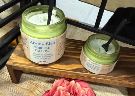 Tallow Balms – Wholesome Skincare from Plants & Pasture
Our tallow balms are hand-rendered in small batches, blending the time-honored nourishment of 100% grass-fed tallow with botanicals and essential oils. Rich in vitamins A, D, E, and K, tallow mirrors our skin’s natural oils, making it deeply moisturizing and easily absorbed. Each balm soothes dryness, restores balance, and protects without clogging pores—perfect for face, body, or hands.
Crafted with care from plants & pasture, these balms embody sim