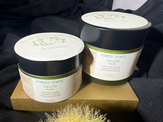 Tallow Balms 2 0z - Aroma Bleu, Frankincense, Forest Sprite, Vanilla Bean